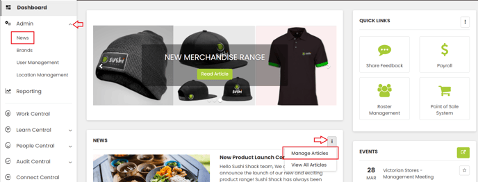 Manage News Article 1