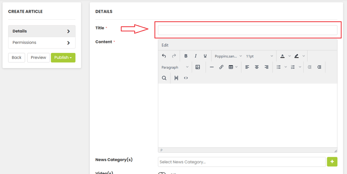 create article title